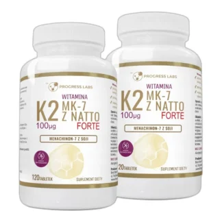 120 tabletek WITAMINA K2 MK-7 z natto 100mcg FORTE — zdjęcie 1