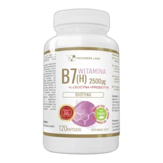 BIOTYNA NA WŁOSY SKÓRĘ PAZNOKCIE 2500mcg Vege 120k — zdjęcie 1