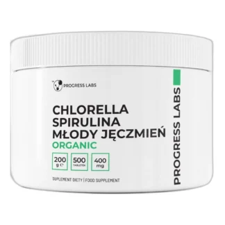 Chlorella Progress Labs tabletki BIO wegańskie 500 szt. 200 g — zdjęcie 1