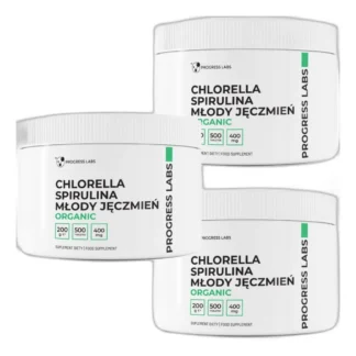 CHLORELLA SPIRULINA MŁODY JĘCZMIEŃ detox białko odporność żelazo 1500 tab — zdjęcie 1