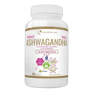 Ekstrakt ashwagandha 600 mg 9% witanolidów Progress Labs - 90 kapsułek — zdjęcie 1