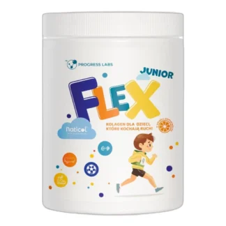 FLEX JUNIOR Pomarańcza Kolagen Mocne Kości Stawy Mięsnie DLA DZIECI 400 g — zdjęcie 1