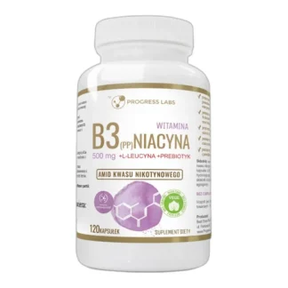 Kapsułki Progress Labs witamina B3 120 szt. bezglutenowe — zdjęcie 1
