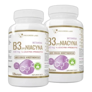 NIACYNA 500mg WITAMINA B3 (PP) 240 KAPSUŁEK WEGAN — zdjęcie 1