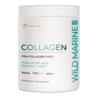Progress kolagen rybi w proszku Wild Marine kwas hialuronowy MSM wit C 400g — zdjęcie 1