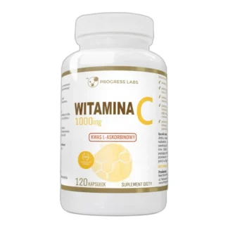 Progress Labs Witamina C kwas l-askorbinowy 1000 mg 120 kapsułek — zdjęcie 1