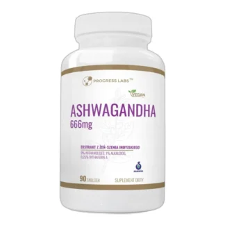 Suplement diety Progress Labs ashwagandha 666 mg tabletki 90 szt. wegański — zdjęcie 1