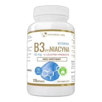 Suplement diety Progress Labs niacyna B3 kapsułki 120 szt. bezglutenowy — zdjęcie 1