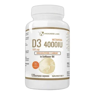 Suplement diety Progress Labs Witamina D3 4000 IU dla seniorów 120 kapsułek — zdjęcie 1
