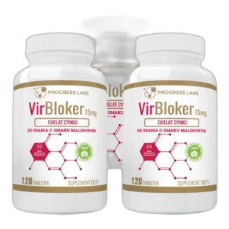 VirBloker do ssania malina 15mg chelat cynku odporność włosy skóra 360 tab — zdjęcie 1