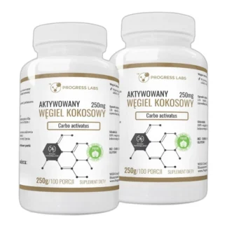 WĘGIEL KOKOSOWY AKTYWOWANY 100% PURE POWDER 2x250g — zdjęcie 1