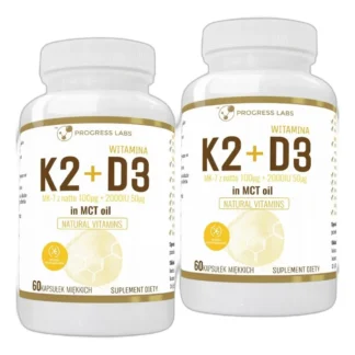 WITAMINA K2 MK-7+D3 MCT OLEJU KOKOSOWYM 2 x 60 kaps — zdjęcie 1