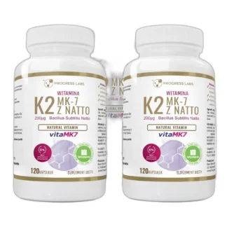 WITAMINA K2 vitaMK7 z natto 200mcg Forte dla Wegan — zdjęcie 1